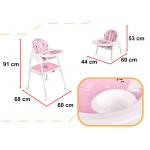 Maitinimo kėdutė Guimo 3in1 Rožinės spalvos